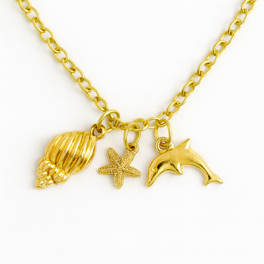 Under the sea gold necklace