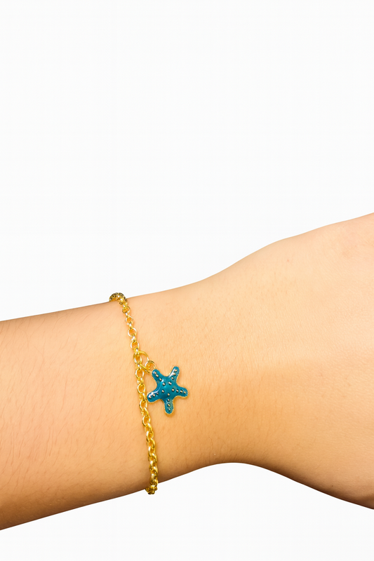 Blue starfish bracelet