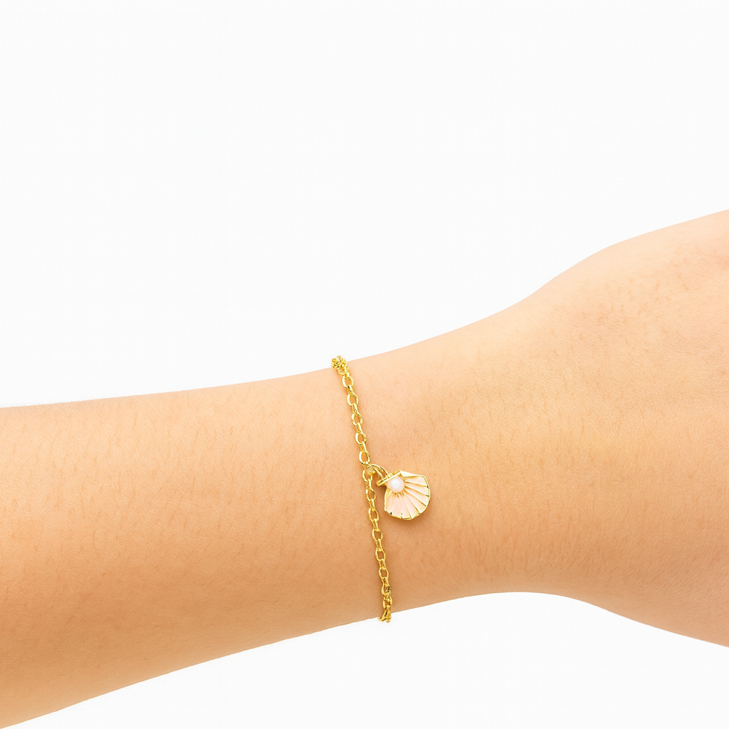 Pink seashell bracelet