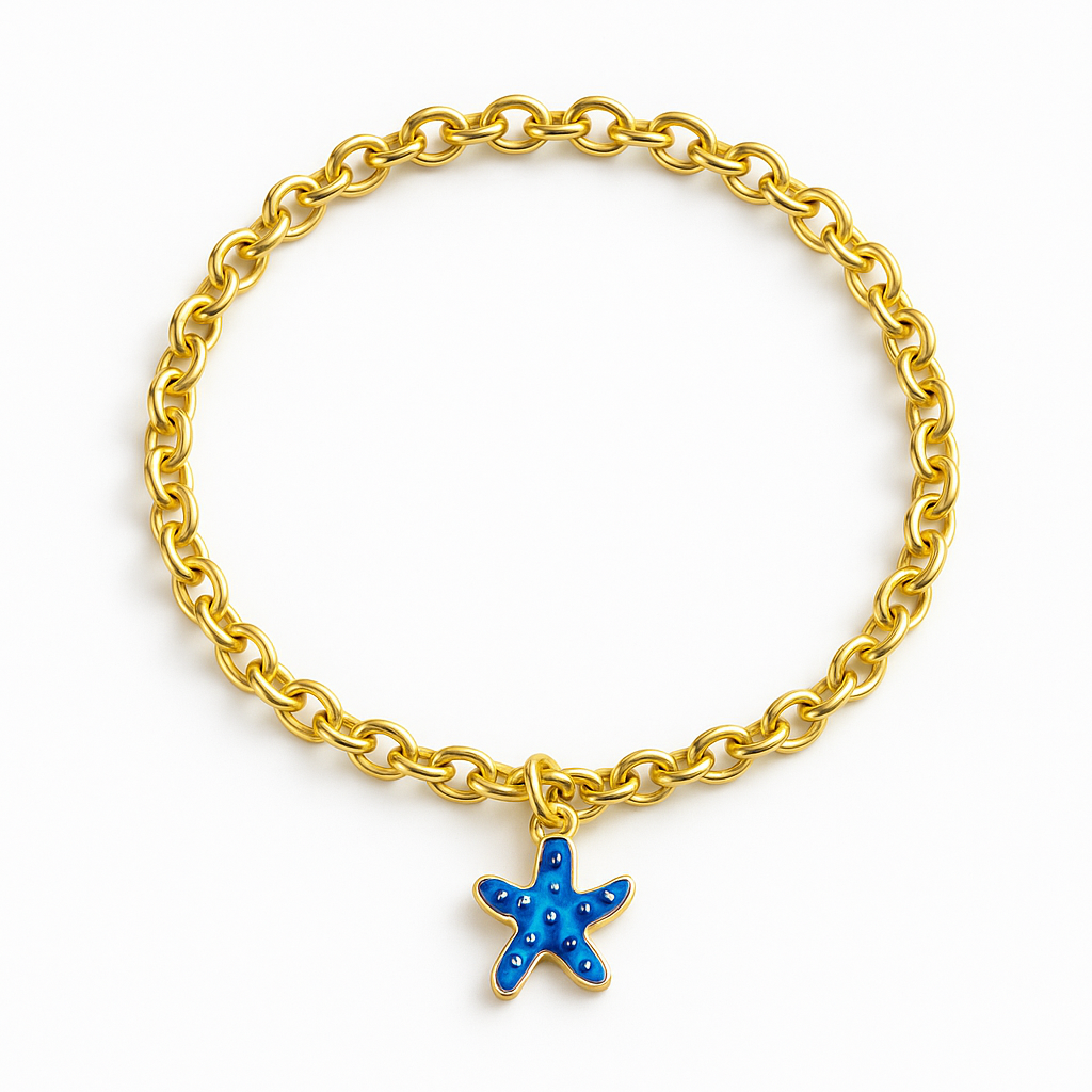 Blue starfish bracelet