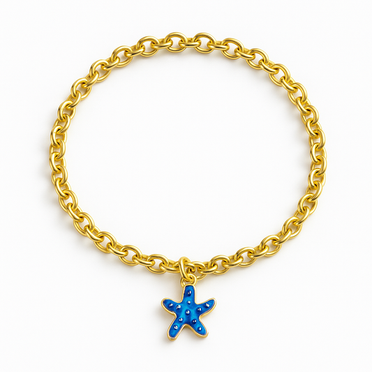 Blue starfish bracelet