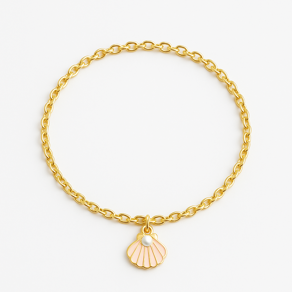 Pink seashell bracelet