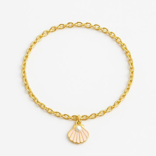 Pink seashell bracelet
